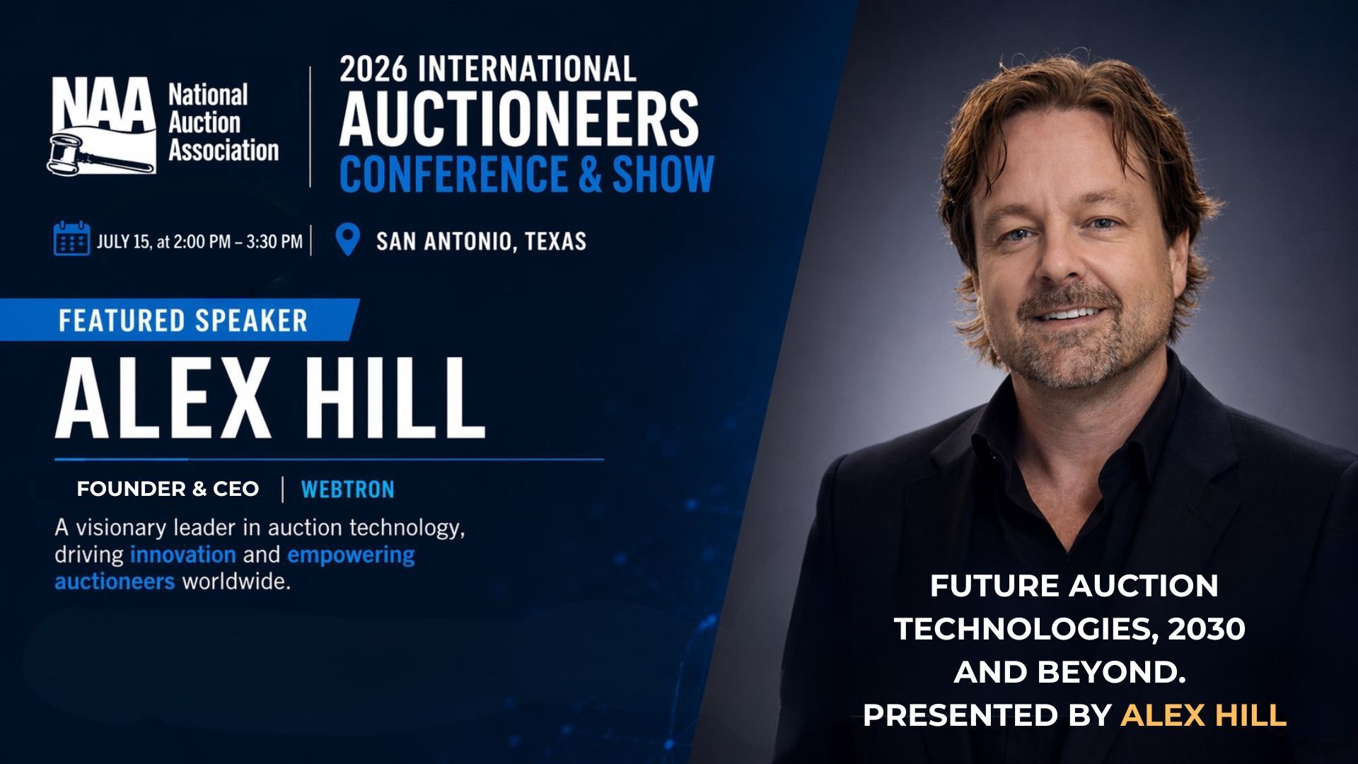 2026 International Auctioneers Featured Speaker Alex Hill