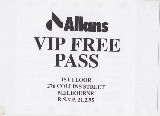 Allans Direct Mail Private Sale Inviatation