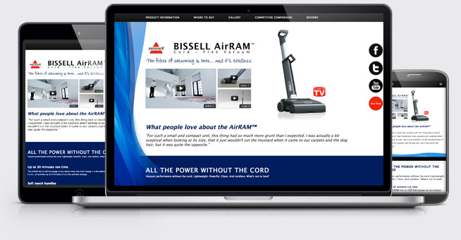 bissel airram microsite