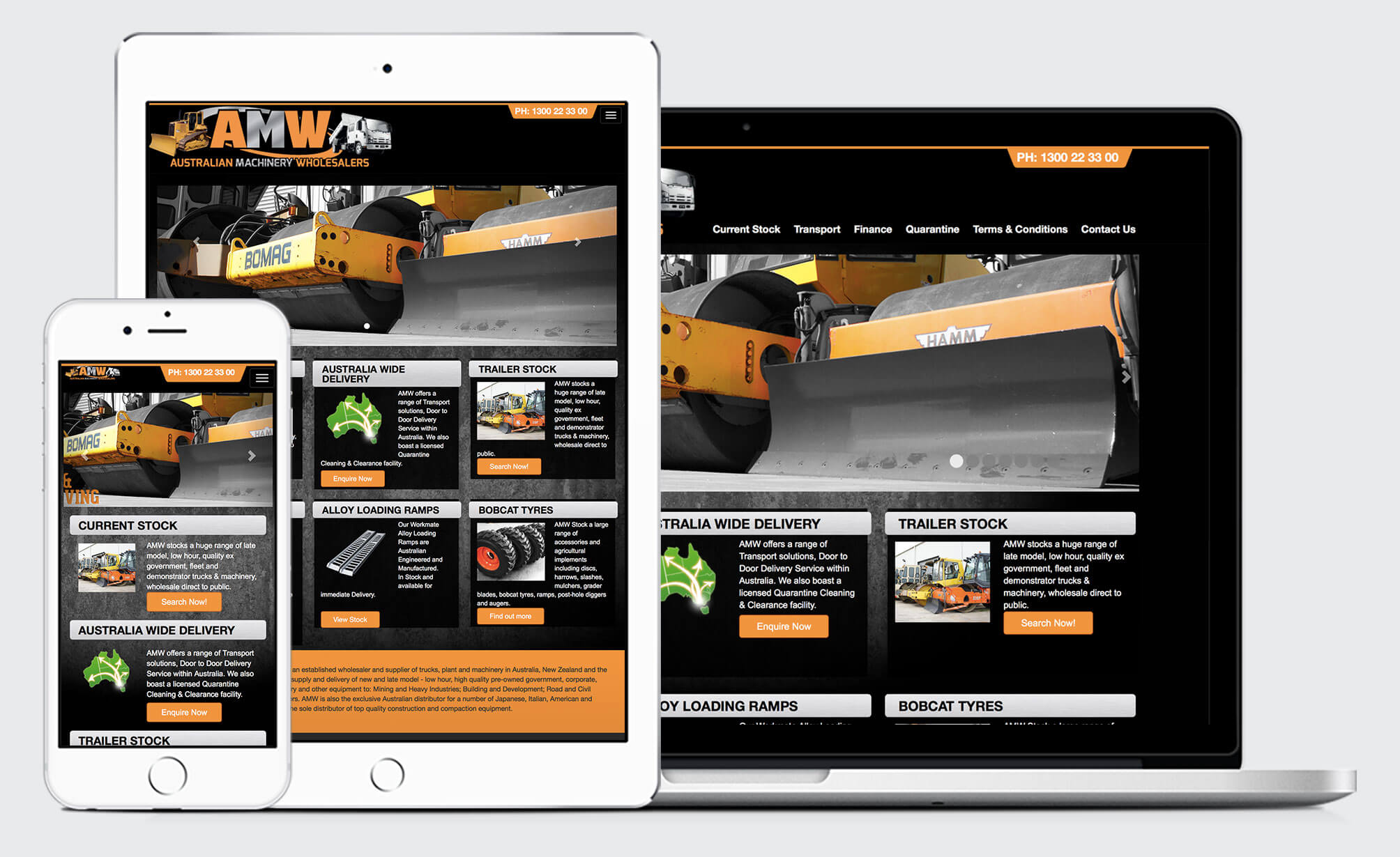 Australian Machinery Wholesaler Responsive WordPress Website