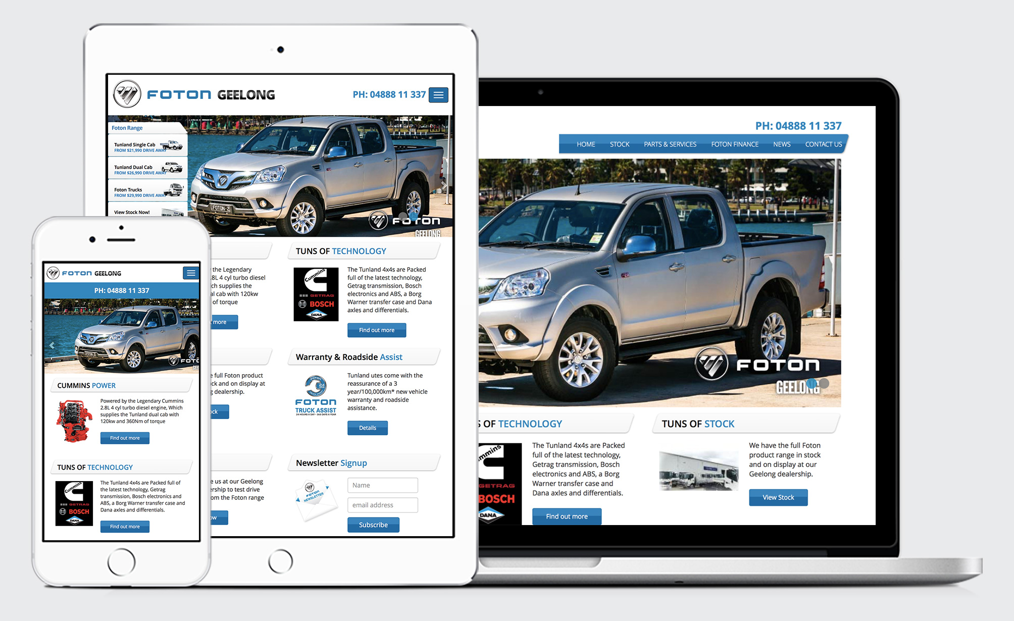 Foton Geelong Responsive Website