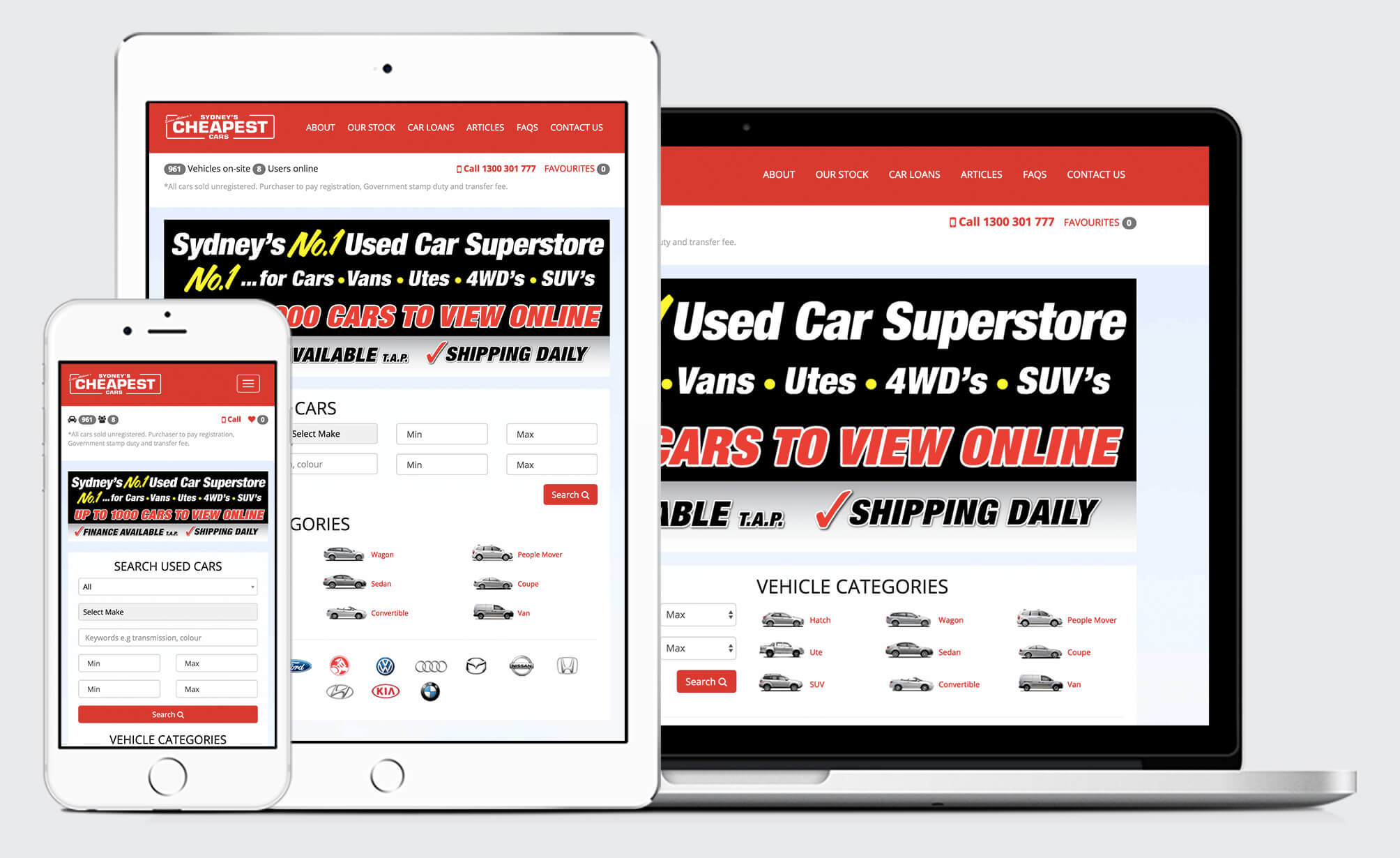 Sydney's Cheapest Cars website redesign