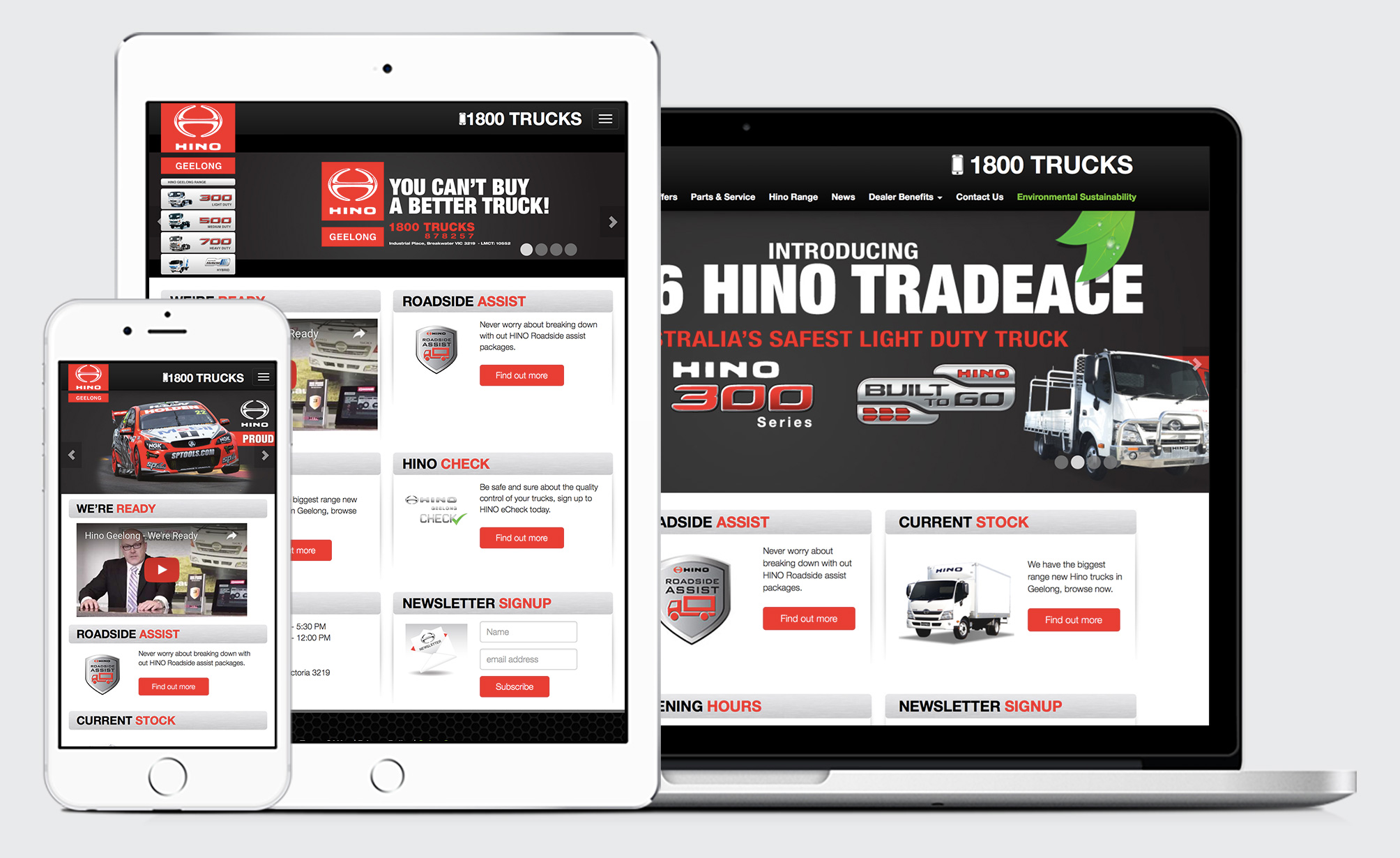 HINO Geelong - E-commerce, Web Design and Development, Email Marketing